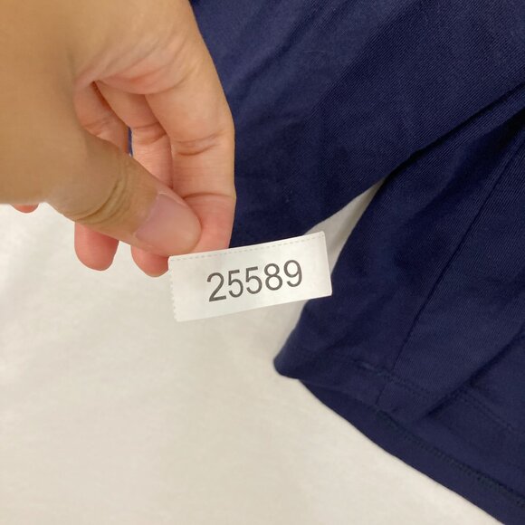 New Jules & Leopold size 3X Navy Golden Chain Stretch Relax Long Sleeve Blouse - Picture 8 of 8